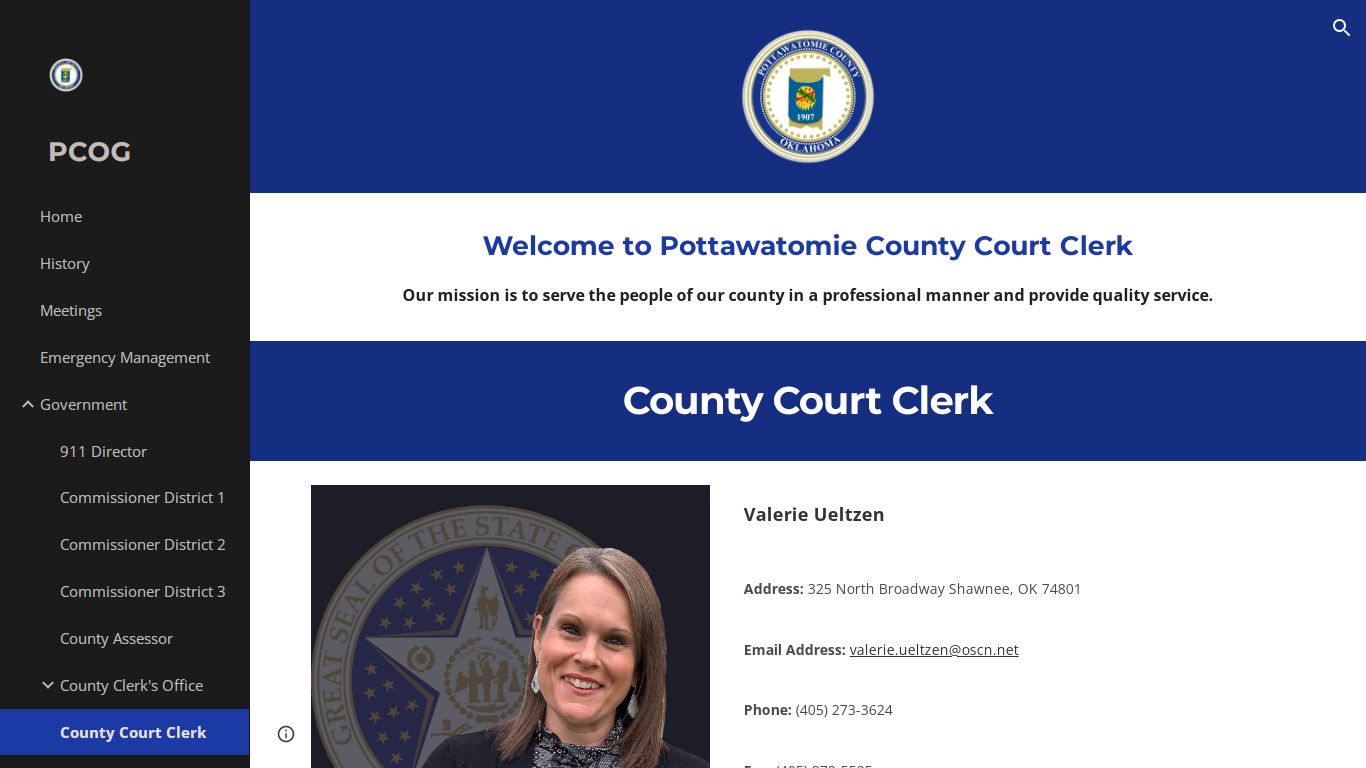 PCOG - County Court Clerk - Pottawatomie County, Oklahoma